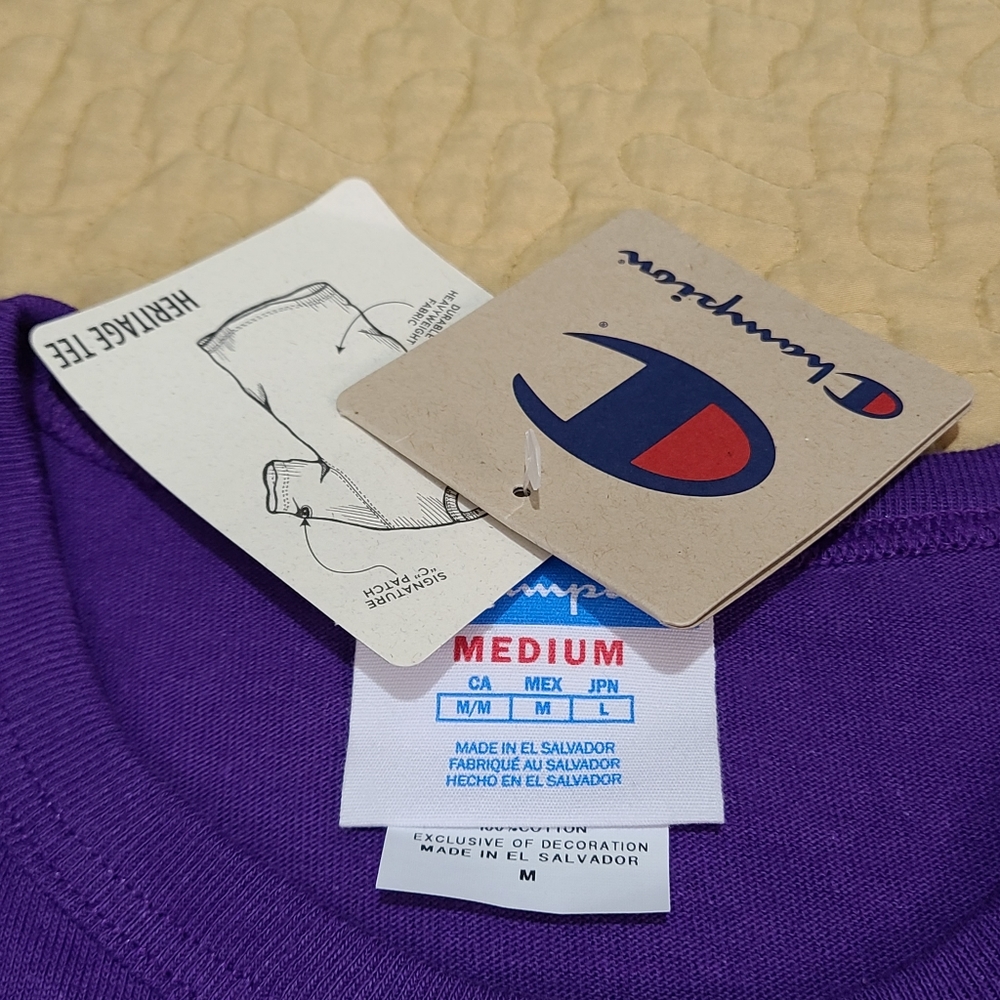 Champion Heritage logo T shirt size M - Picture 4 of 5
